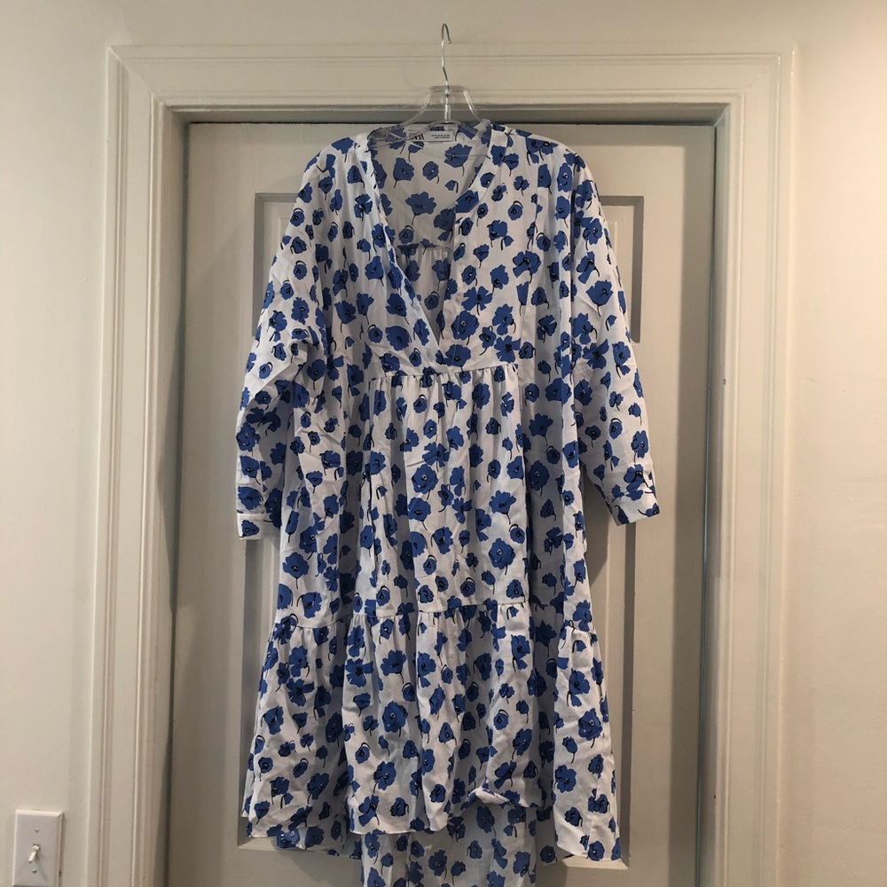 ZARA floral dress, high/low